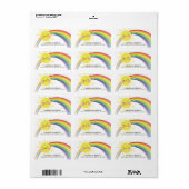 Little Ray of Sunshine Baby shower Étiquette de ad (Feuille entière)