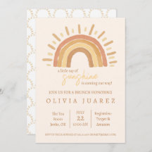 Little Ray of Sunshine Baby shower Invitation