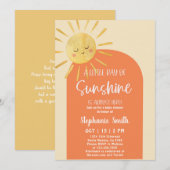 Little Ray of Sunshine Baby shower Invitation (Devant / Derrière)