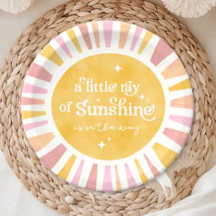 Little Ray of Sunshine Baby shower Papieren Borden Bordje