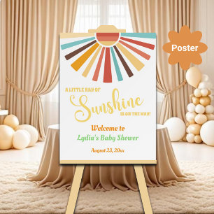 Little Ray of Sunshine Baby shower welkom Poster