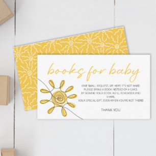 Little Ray Of Sunshine boeken voor baby ticket Informatiekaartje