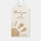 Little Ray of Sunshine Boho Baby shower Cadeaulabel (Achterkant)