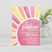 Little Ray Of Sunshine Boho Baby Shower Invitation (Debout devant)