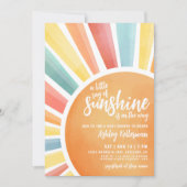 Little Ray Of Sunshine Boho Baby Shower Invitation (Devant)