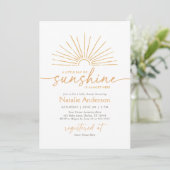 Little Ray of Sunshine Boho Baby shower Kaart (Staand voorkant)