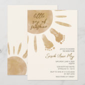 Little Ray of Sunshine Boho Baby shower Kaart (Voorkant / Achterkant)