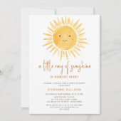 Little Ray of Sunshine Boho Baby shower Kaart (Voorkant)