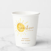 Little Ray of Sunshine Boho Baby shower Papieren Bekers (Achterkant)