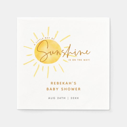Little Ray of Sunshine Boho Baby shower Servet (Voorkant)