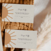 Little Ray of Sunshine Boho Diaper Raffle Informatiekaartje