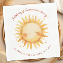 Little Ray of Sunshine Cute Boho Sun Baby Shower