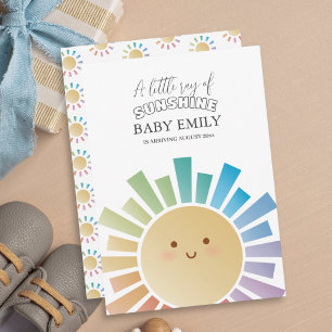 Little Ray of Sunshine Genderneutrale Baby Aankoms Aankondiging