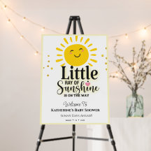 Little Ray of Sunshine Glitter Baby shower