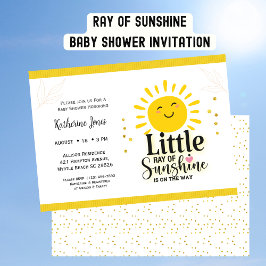 Little Ray of Sunshine Glitter Baby shower Kaart