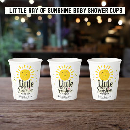 Little Ray of Sunshine Glitter Baby shower Papieren Bekers