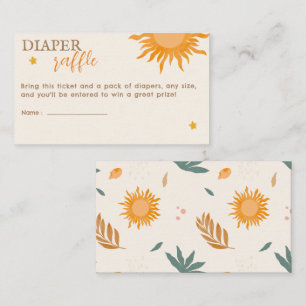 Little ray of sunshine Luier Raffle Baby shower Informatiekaartje
