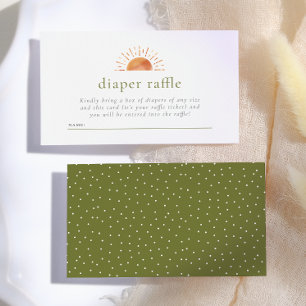 Little Ray of Sunshine Luiers Raffle Baby Shower Informatiekaartje