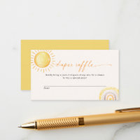 Little Ray Of Sunshine Rainbow Diaper Carte Raffle