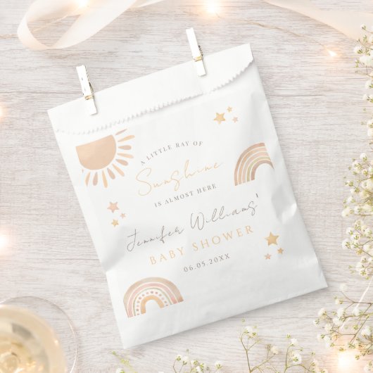 Little ray Sunshine Sun regenboog boho baby shower Bedankzakje (Geknipt)