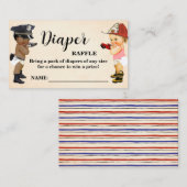 Little Recruit Diaper Raffle Ticket Baby Shower (Devant / Derrière)