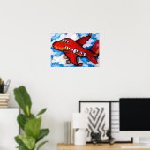 Little Red Airplane Poster (Thuiskantoor)