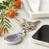 Little Red Betta Fish Sleutelhanger (Zijkant)