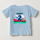 Little Red Boat 2e verjaardag Baby T-Shirt (Voorkant)