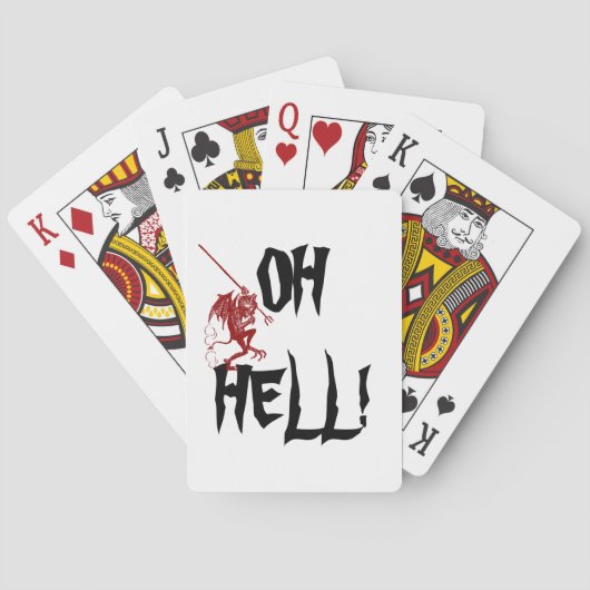 Little Red Devil Oh Hell! Game Gift Playing Cards Pokerkaarten (Achterkant)