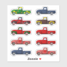 Little Red (en andere kleuren) Truck Stickers