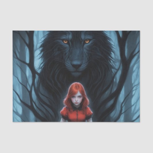 Little Red en de Wolf Decoupage Tissuepapier (Voorkant)