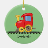 Little Red Engine Design Ornament (Achterkant)