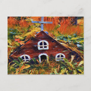 Little Red Fairy House Briefkaart
