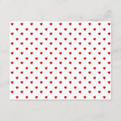 Little Red Heart Wedding Direction Card Informatiekaartje (Achterkant)