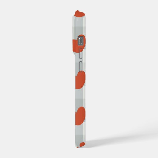 Little red hearts cozy gingham pattern Preppy (Côté gauche)