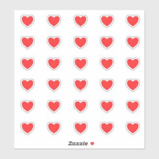 Little Red Hearts patroon 2 Sticker