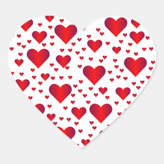 Little Red Hearts Valentijn Sticker (Voorkant)