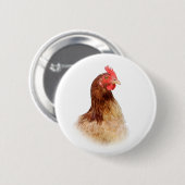 Little Red Hen Button (Voorkant /achterkant)