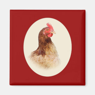 Little Red Hen Magnet Magneet