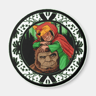 Little Red Mighty Nizz Bigfoot Sasquatch papa Magneet