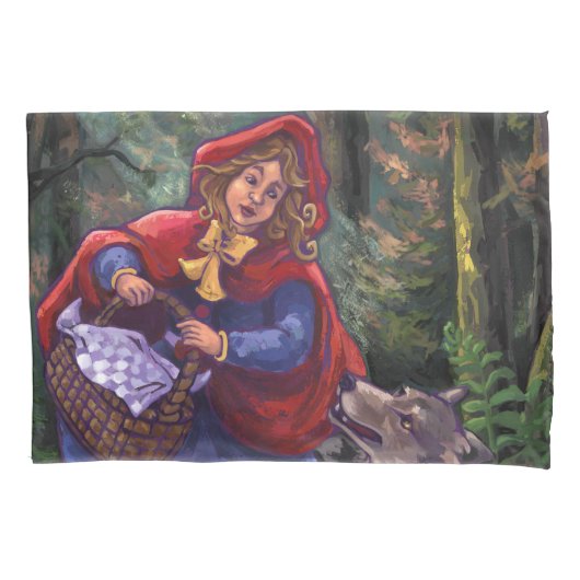 Little Red Riding Hood Art Kussensloop (Voorkant)