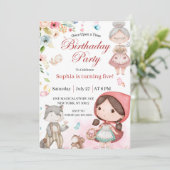 Little Red Riding Hood birthday invitation (Debout devant)