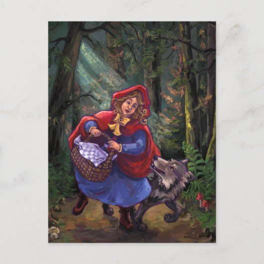 Little Red Riding Hood Briefkaart (Voorkant)