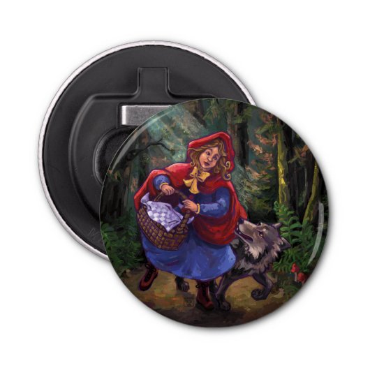 Little Red Riding Hood Button Flesopener (Voorkant)