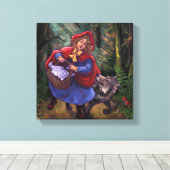 Little Red Riding Hood Canvas Afdruk (Insitu (Houten vloer))