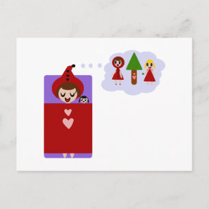 Little Red Riding Hood Dreams Big Briefkaart