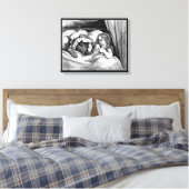 Little Red Riding Hood en de Big Bad Wolf Sketch Canvas Afdruk (Insitu (Slaapkamer))