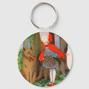 Little Red Riding Hood en de Wolf Sleutelhanger