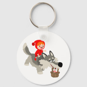 Little Red Riding Hood en de Wolf Sleutelhanger