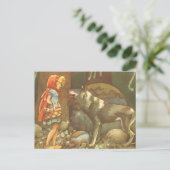 Little Red Riding Hood,  Fairy Tale Briefkaart (Staand voorkant)
